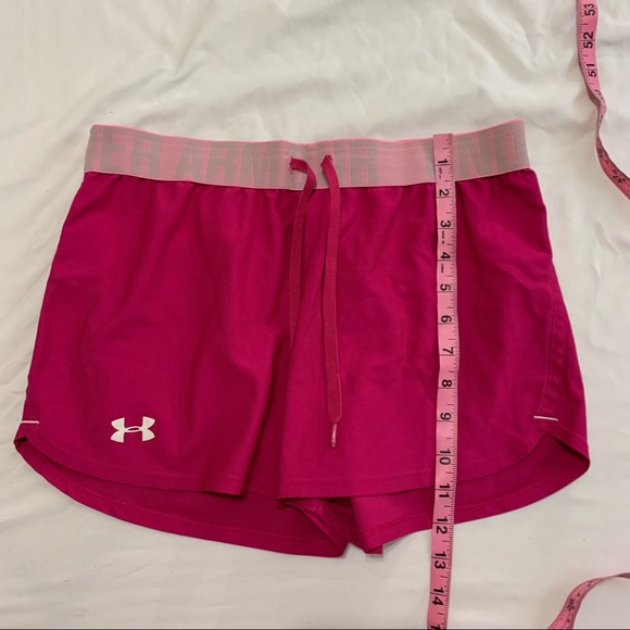 UNDER ARMOUR Women’s Bright Pink Loose Heatgear Sport Fitness Running Shorts S - Picture 14 of 14